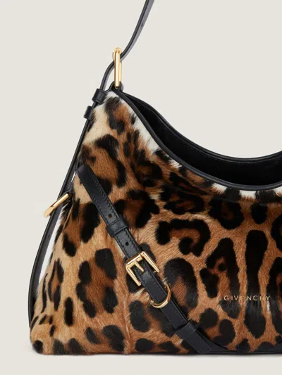 Givenchy Leopard Printed Medium Voyou Bag In Black/beige