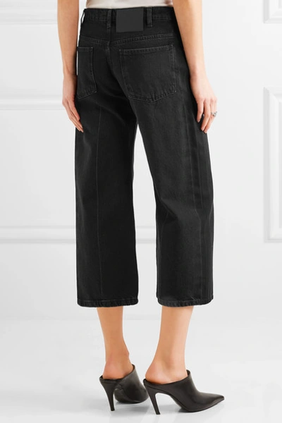 Shop Balenciaga Rockabilly Cropped High-rise Wide-leg Jeans