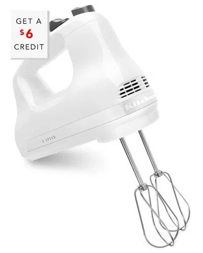 Kitchenaid 5-speed Ultra Power Lightweight Hand Mixer Khm512 In White