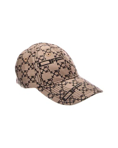Off-white ™ Monogram Canvas Baseball Cap In Brown