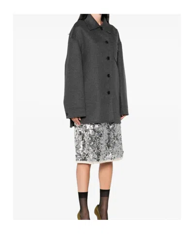 Prada Single-breasted Caban Jacket In Black