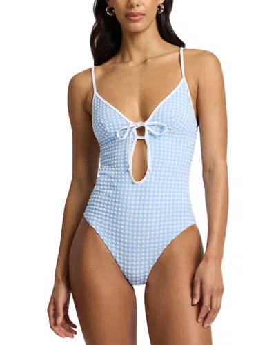 Onia Soleil Tie Front One-piece In Metallic