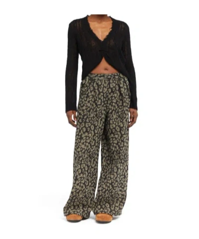 Alanui Seattle Jungle Wide Leg Jeans In Multi