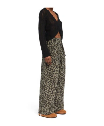 Alanui Seattle Jungle Wide Leg Jeans In Multi
