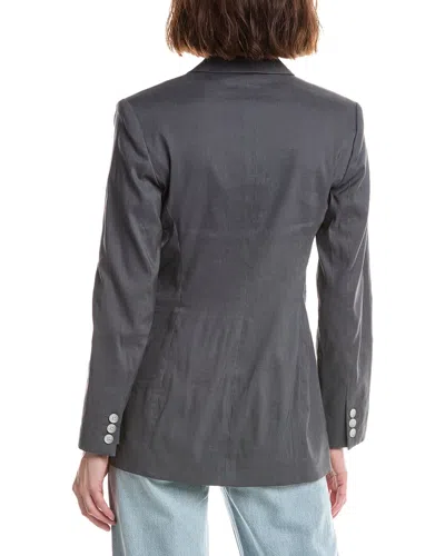 Rag & Bone Jade Linen Blazer In Gray