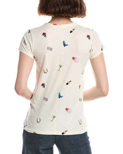 Rag & Bone Citizens Of Humanity All Over Logo Patch Tee In Gold