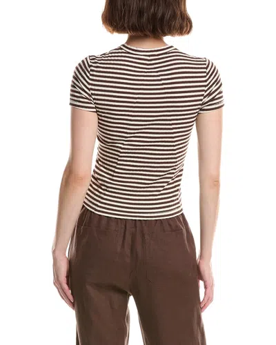 Rag & Bone Luca Stripe Rib Baby T-shirt In Multi