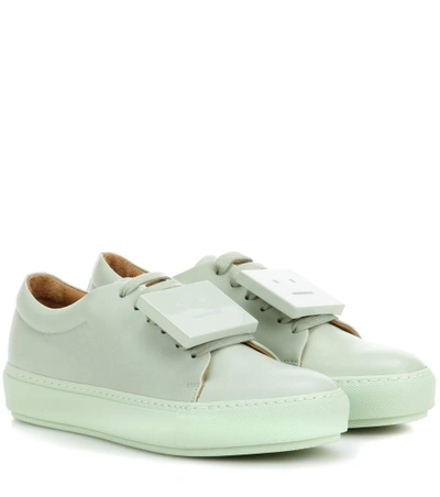 Shop Acne Studios Adriana Turnup Leather Sneakers