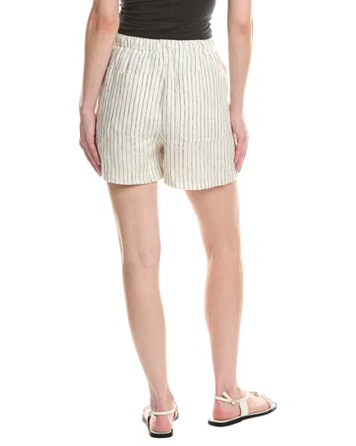 Rag & Bone Lori Stripe Linen Beach Short In White
