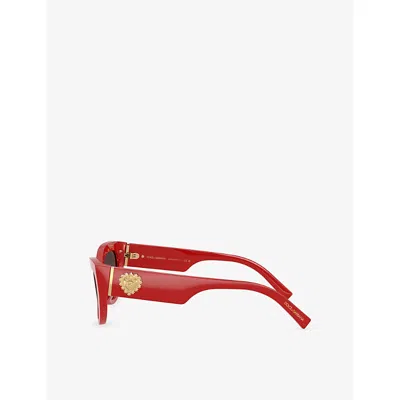 Dolce & Gabbana Devotion Sunglasses In Red