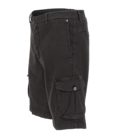 Kiton Cargo-pocket Button Shorts In Black
