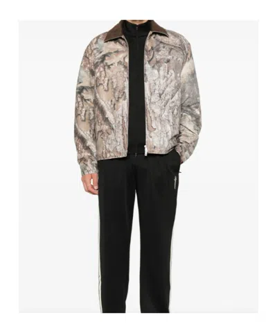 Represent Mens Tree-graphic Print Camouflage Cotton Trucker Jacket In Multi