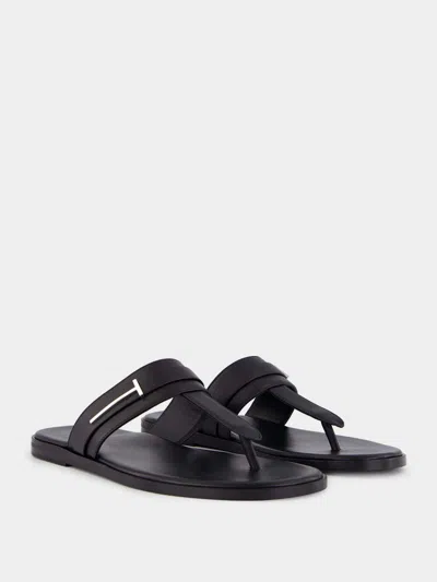Tom Ford Flat Sandals Open Toe Single Strap In Black