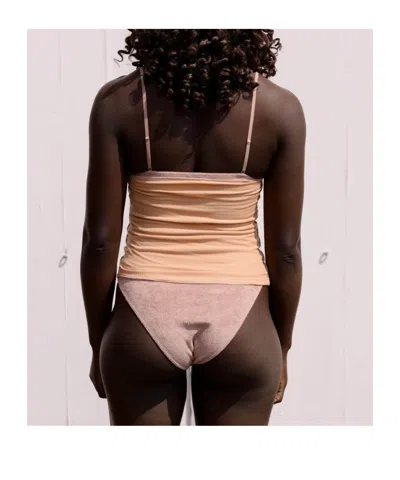 Baserange Tan Cinder Halter Top In Brown