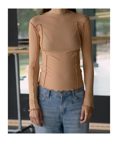 Baserange Long-sleeved T-shirt In Brown