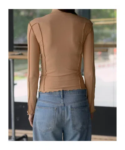 Baserange Long-sleeved T-shirt In Brown