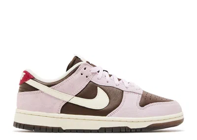 Nike Dunk Low Leather And Suede Sneakers In Pink