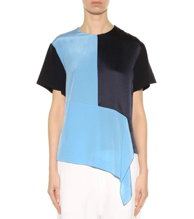 Shop Diane Von Furstenberg Silk T-shirt In Blue