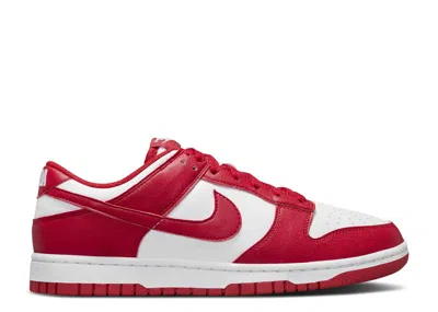 Nike Dunk Low Patent-leather Sneakers In Red