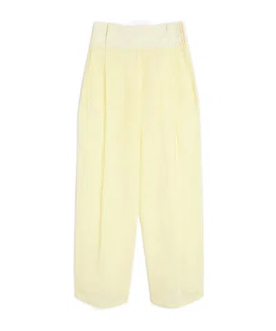 Sportmax Spsfavetta Trousers With Inserts In Yellow