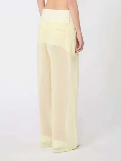 Sportmax Spsfavetta Trousers With Inserts In Yellow