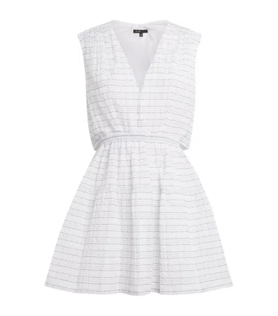 Maje Short Flared Open-back Dress In White