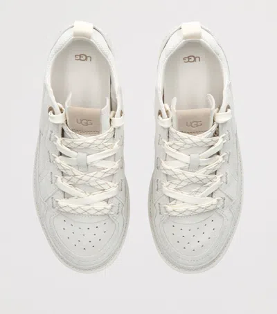 Ugg Minimel Low Sneakers Perforated Pull Tab Rubber In White