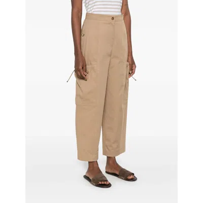 Max Mara Mxmlepre Cargo-pocket Trousers In Nude