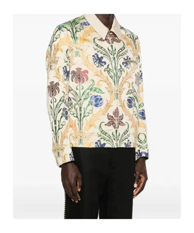 Junya Watanabe Floral Pattern Jacket In Multi