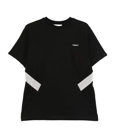 Coperni Logo Panel T-shirt In Black
