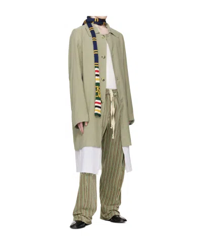 Edward Cuming Green Twisted Track Pants In Brown