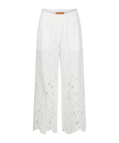 Ermanno Scervino Openwork Trousers In White