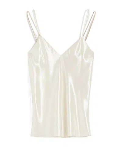 Max Mara Camisole Top In Metallic