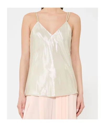 Max Mara Camisole Top In Metallic