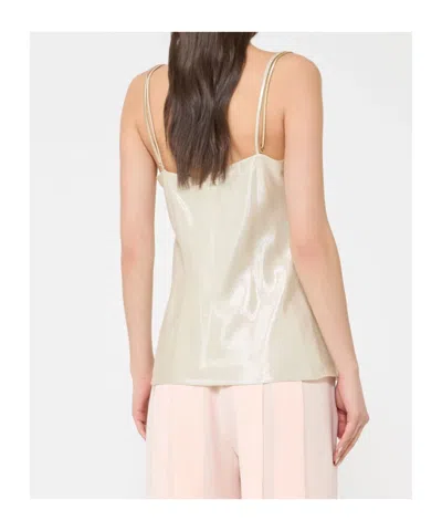 Max Mara Camisole Top In Metallic