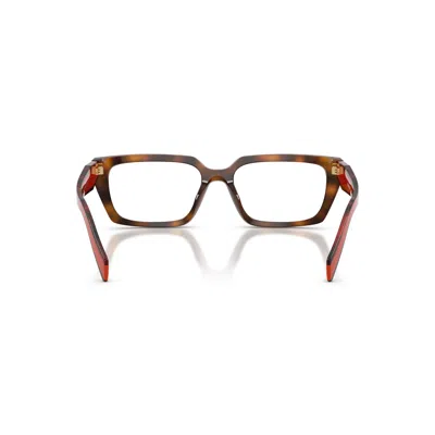 Prada Eyewear Rectangle Frame Glasses In Brown
