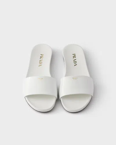 Prada Leather Slippers In Multi