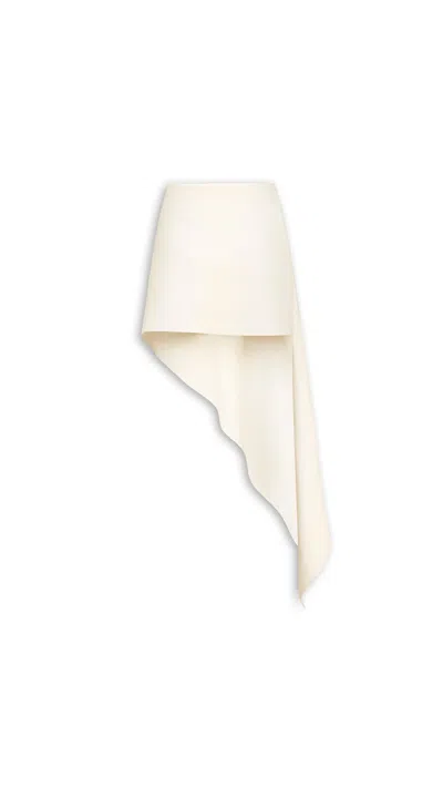 Alaïa Poplin Pointed Skirt In White