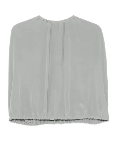 Alysi Silk Cape In Gray