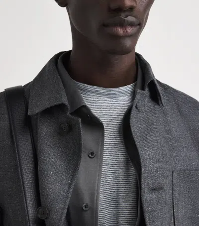 Corneliani Linen-wool Overshirt