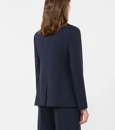 Weekend Max Mara Tailored Double Breasted Jacket Buttoned Cuffs In Blue