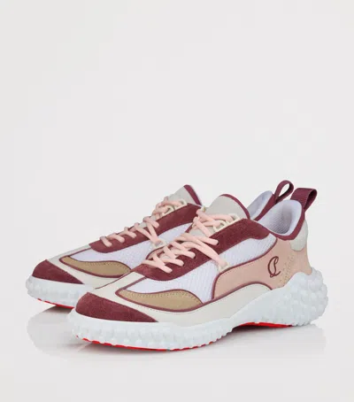Christian Louboutin Mara Flat Sneakers Rear Pull Tab Contrast Panels In Multi