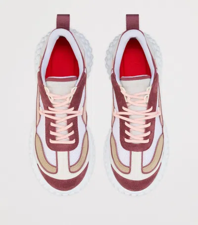 Christian Louboutin Mara Flat Sneakers Rear Pull Tab Contrast Panels In Multi