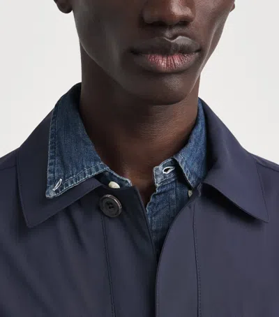 Corneliani Virgin Wool-blend Overshirt In Navy