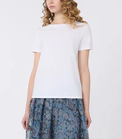 Weekend Max Mara Stretch-cotton T-shirt In White