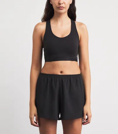 On Train Stretch-nyl Bra Top In Black
