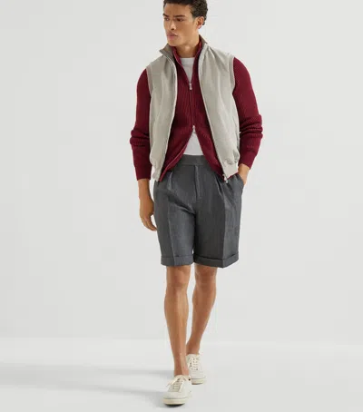 Brunello Cucinelli Men Slim Fit Crew-neck T-shirt In Lightweight Cotton Jersey In White