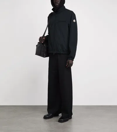 Moncler Danby High Collar Jacket Zipped Pocket In Black