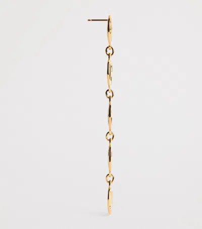 Chloé Script Earrings In Gold