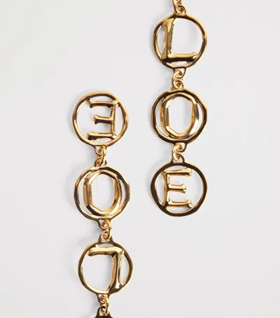 Chloé Script Earrings In Gold